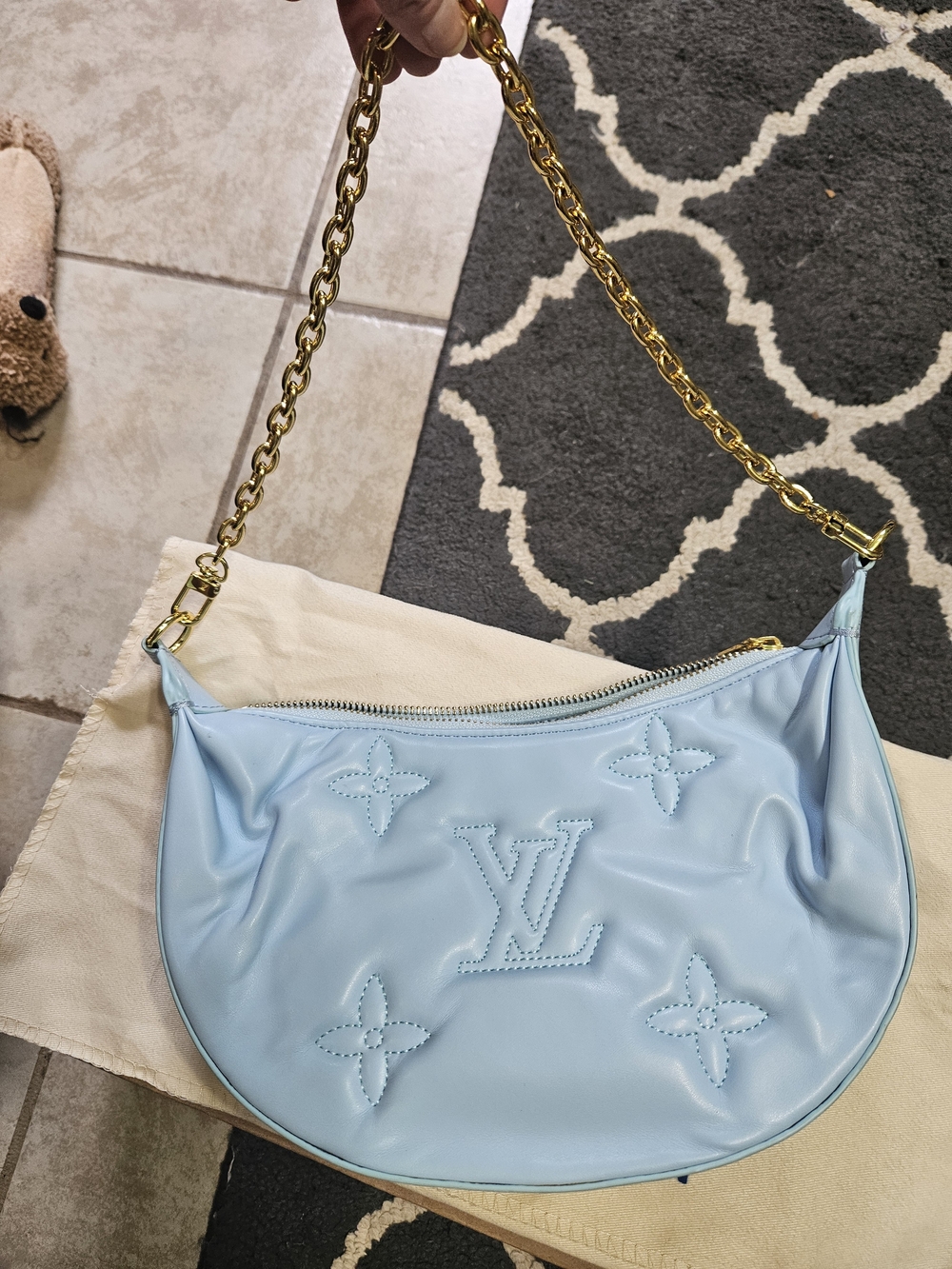 LV Light Blue Chain Shoulder Bag NWOT